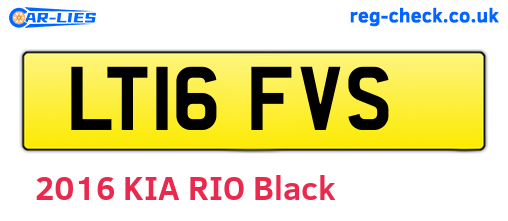 LT16FVS are the vehicle registration plates.