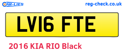 LV16FTE are the vehicle registration plates.