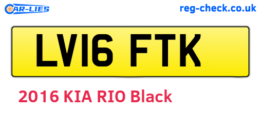 LV16FTK are the vehicle registration plates.