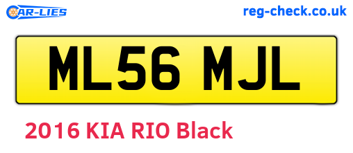 ML56MJL are the vehicle registration plates.