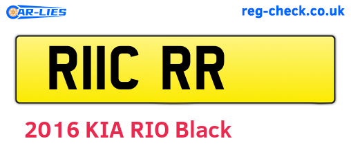 R11CRR are the vehicle registration plates.