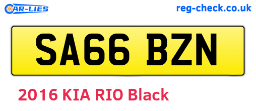 SA66BZN are the vehicle registration plates.