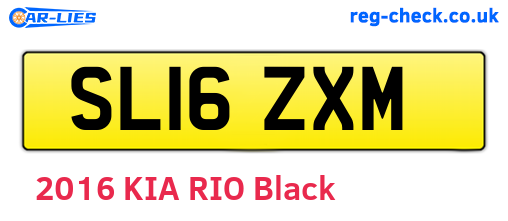 SL16ZXM are the vehicle registration plates.