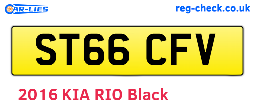 ST66CFV are the vehicle registration plates.