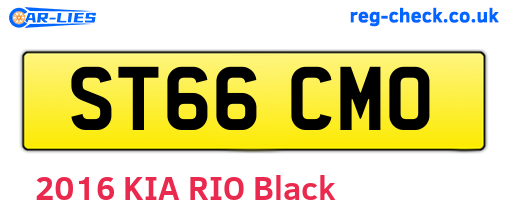 ST66CMO are the vehicle registration plates.