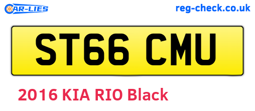 ST66CMU are the vehicle registration plates.