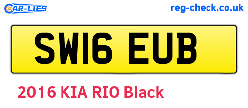 SW16EUB are the vehicle registration plates.