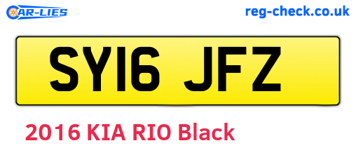 SY16JFZ are the vehicle registration plates.