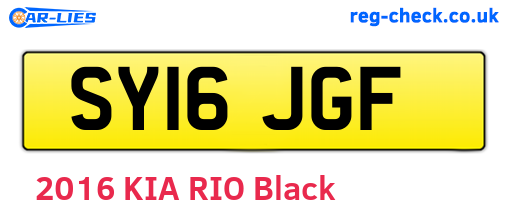SY16JGF are the vehicle registration plates.