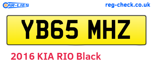 YB65MHZ are the vehicle registration plates.
