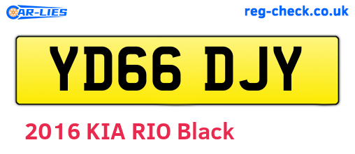 YD66DJY are the vehicle registration plates.