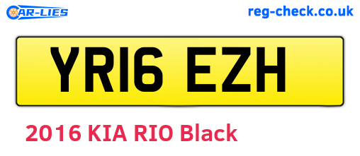 YR16EZH are the vehicle registration plates.