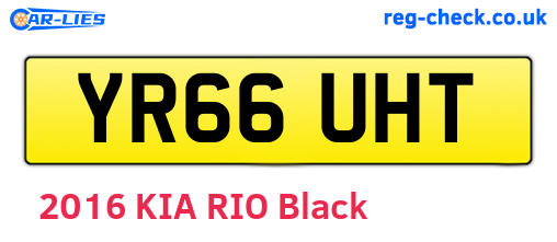 YR66UHT are the vehicle registration plates.