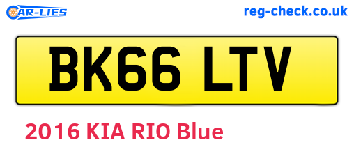 BK66LTV are the vehicle registration plates.