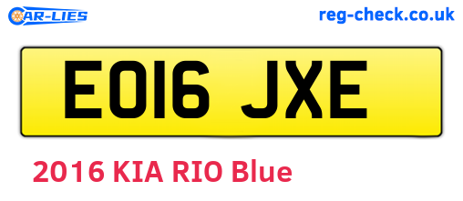 EO16JXE are the vehicle registration plates.