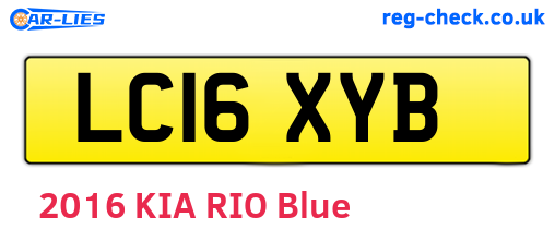 LC16XYB are the vehicle registration plates.