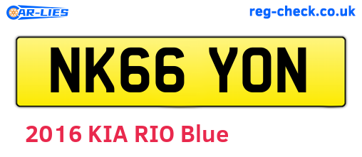 NK66YON are the vehicle registration plates.