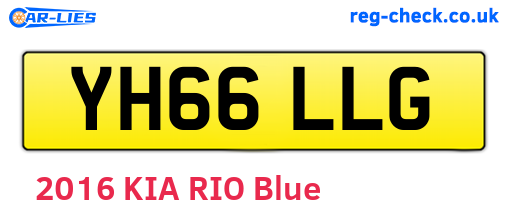 YH66LLG are the vehicle registration plates.