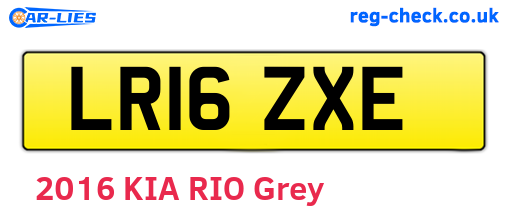 LR16ZXE are the vehicle registration plates.
