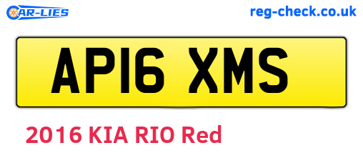 AP16XMS are the vehicle registration plates.