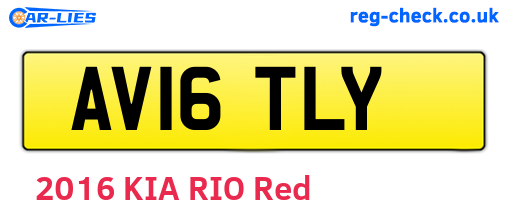 AV16TLY are the vehicle registration plates.