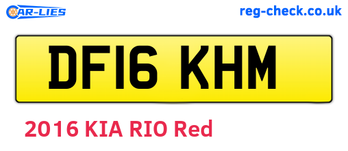 DF16KHM are the vehicle registration plates.