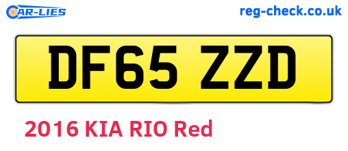DF65ZZD are the vehicle registration plates.