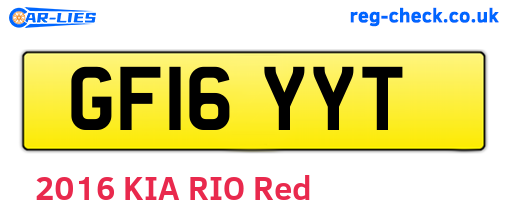 GF16YYT are the vehicle registration plates.