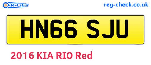 HN66SJU are the vehicle registration plates.