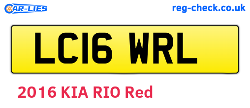 LC16WRL are the vehicle registration plates.