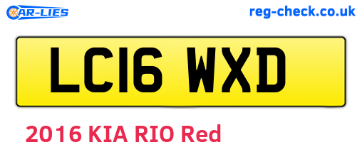 LC16WXD are the vehicle registration plates.