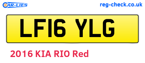 LF16YLG are the vehicle registration plates.