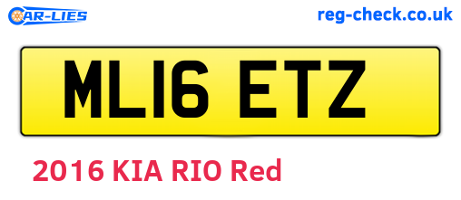 ML16ETZ are the vehicle registration plates.