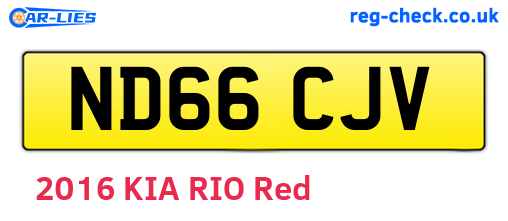 ND66CJV are the vehicle registration plates.