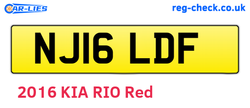 NJ16LDF are the vehicle registration plates.