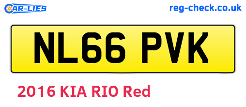 NL66PVK are the vehicle registration plates.