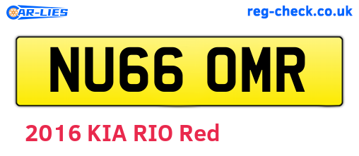 NU66OMR are the vehicle registration plates.