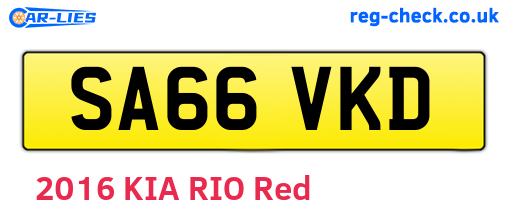 SA66VKD are the vehicle registration plates.