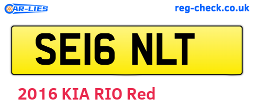 SE16NLT are the vehicle registration plates.
