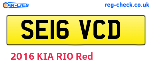 SE16VCD are the vehicle registration plates.