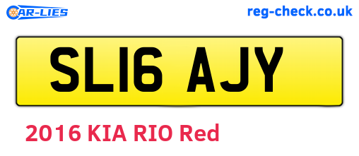 SL16AJY are the vehicle registration plates.