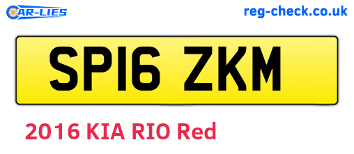 SP16ZKM are the vehicle registration plates.