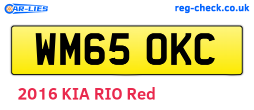 WM65OKC are the vehicle registration plates.