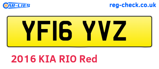YF16YVZ are the vehicle registration plates.