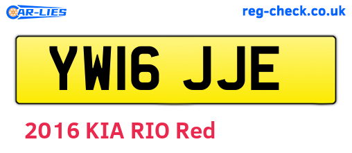 YW16JJE are the vehicle registration plates.