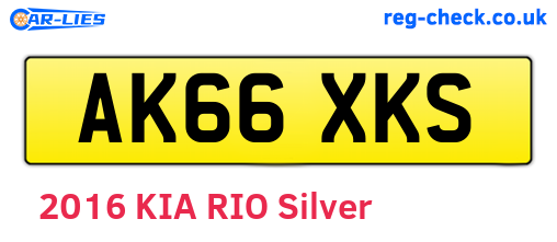 AK66XKS are the vehicle registration plates.