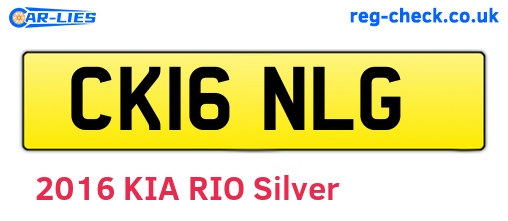 CK16NLG are the vehicle registration plates.