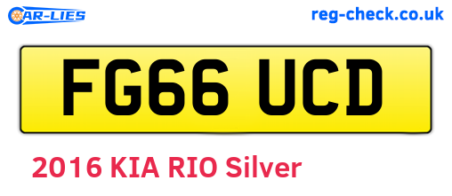 FG66UCD are the vehicle registration plates.