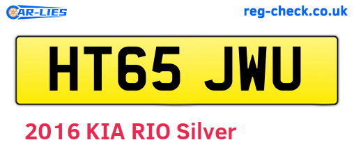 HT65JWU are the vehicle registration plates.