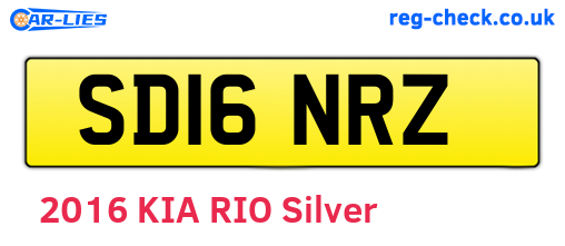 SD16NRZ are the vehicle registration plates.